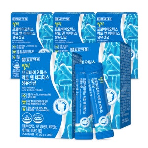 [누적176만][적립] 일양약품 프로바이오틱스 락토바실러스 비피더스 생 유산균 마이크로바이옴 30포, 5개