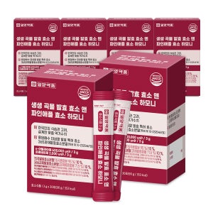 [포인트적립] 일양약품 파인애플 브로멜라인 곡물 발효 효소 유산균 임산부 소화 효소제 30포, 6개