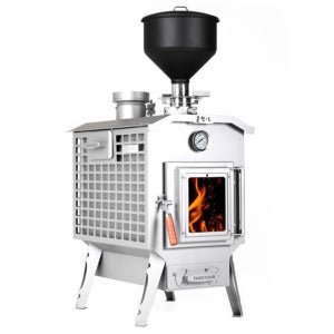 A 올쿡 콜린L 펠렛난로 화목겸용 50형 S022 캠핑용 야외용 난로