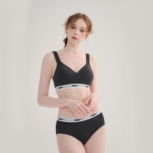 [N단독/슈퍼적립]푸마 여성 노와이어 친환경 코튼 브라팬티 1set (2컬러)+리뷰이벤트