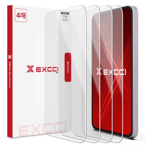 엑씨 글리터 고화질 지문인식 강화유리 액정보호필름 갤럭시 버디3, 4매입