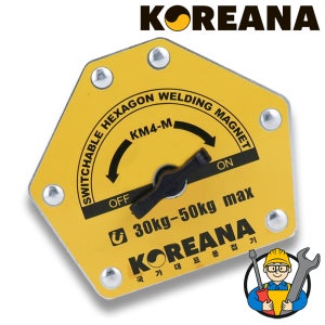 코리아나 용접자석 KM4-M 육각 스위치 타입 용접 마그네틱