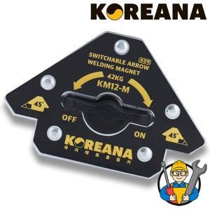 코리아나 용접자석 KM12-M 초강력 삼각 화살표 용접 마그네틱