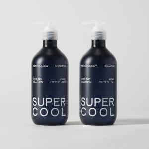 멘톨로지 슈퍼 쿨 탈모 두피 열 쿨링 임산부 미용실 전용 지성 각질 샴푸 페퍼민트, 495ml, 2개
