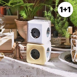 큐브 멀티탭 파워큐브V2 오리지널 1+1 4000W 고용량 이쁜 네모 감성 멀티콘센트