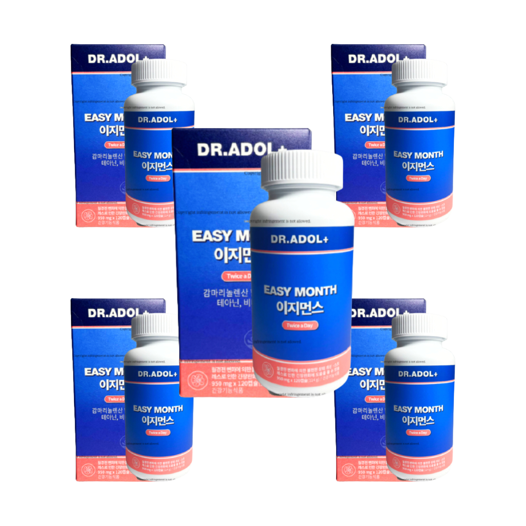 닥터아돌 <b>이지먼스</b> 감마리놀렌산 테아닌 비타민E 950mg 1개월 5박스