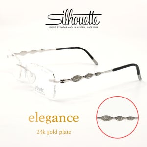 Silhouette 4375-6050실루엣 elegance 스와로브스키 23k 안경테 초경량 무테 티타늄 안경테 보증서포함