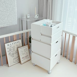 뉴코코맘 수플레 아기트롤리 수납장 기저귀정리함 보관함