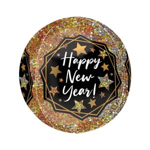 [아나그램] Anagram 해피뉴이어 골드 스파클 옹브레 오브 신년은박풍선 40cm