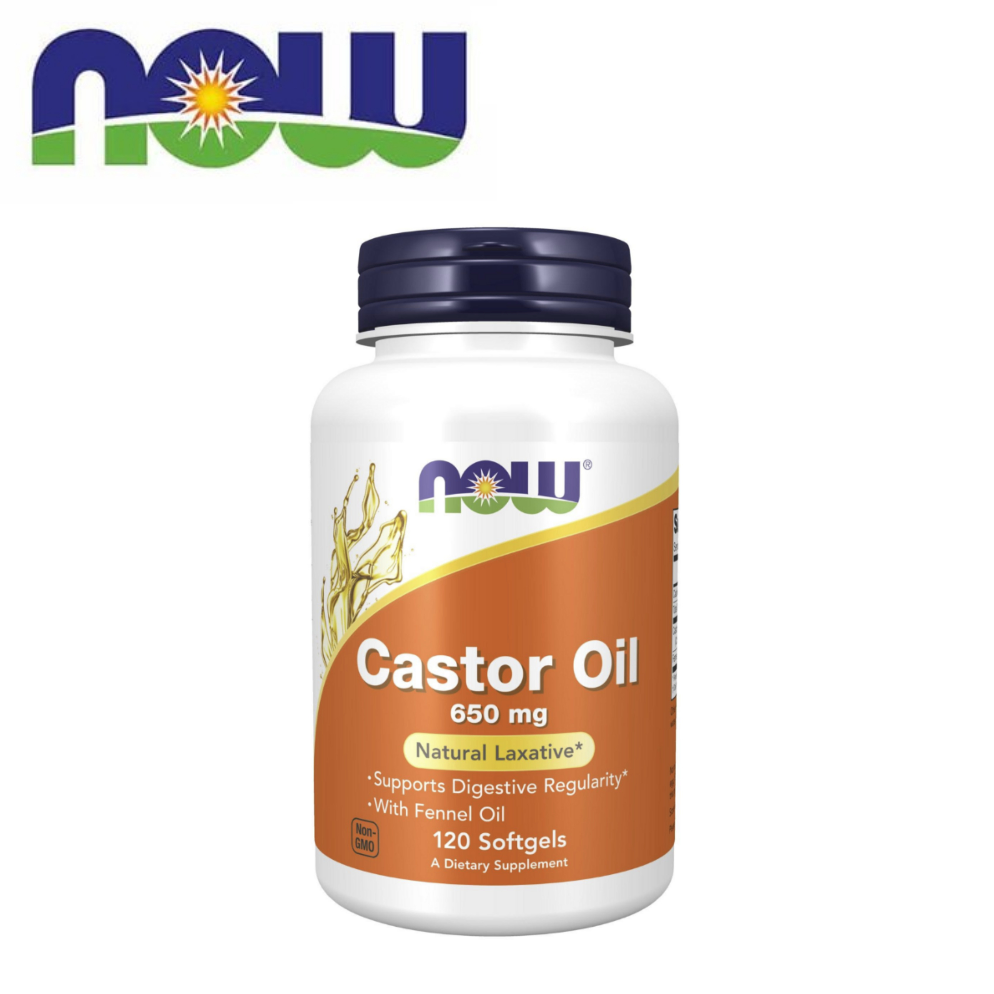 나우푸드 캐스터 <b>오일 650mg</b> 120캡슐 <b>피마자</b> 추출 Castor <b>Oil</b>