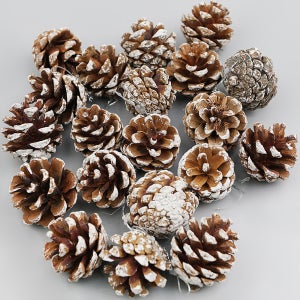 크리스마스 트리 장식 인형 오너먼트 솔방울 콘 열매 눈송이 20개 성탄절 데코 감성