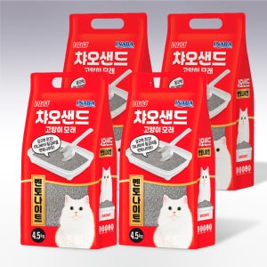 이나바 챠오샌드 고양이 모래 벤토나이트, 4.5kg, 4개