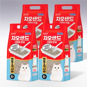 이나바 챠오샌드 고양이 모래 벤토+카사바, 4kg, 4개
