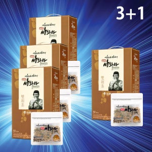 김오곤 진한 쌍화차 4박스 고명 세트 분말 국산 벌꿀 11재료 전통차 한방차 아버지 선물