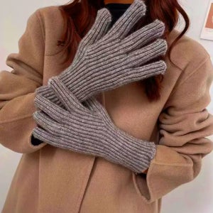 여성 핑거홀 스마트폰 터치 겨울 니트 손가락 구멍 장갑