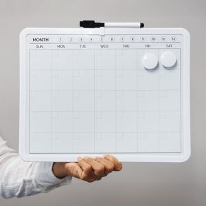 달력화이트보드 자석 칠판 스케줄 냉장고 메모 붙이는 월간계획표 캘린더 35x28cm