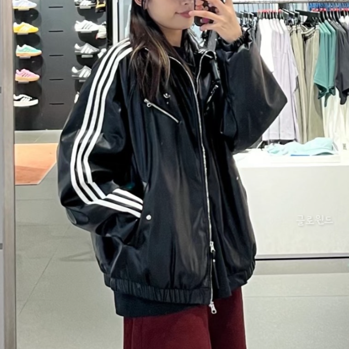 아디다스 스포츠 모터사이클 레더 PUL 블루종 라이더 자켓 블랙 JD3778