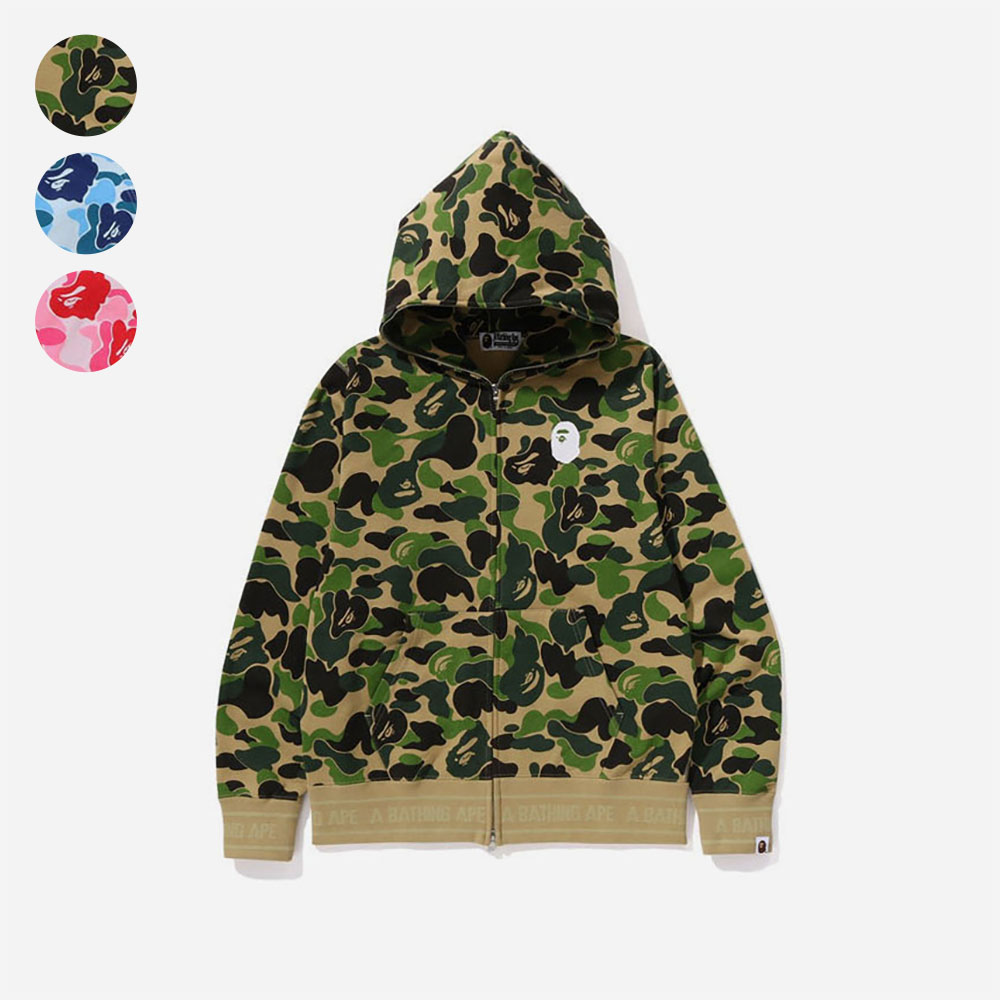 [관세포함] 베이프 ABC 카모 로고 립 풀 후드 집업