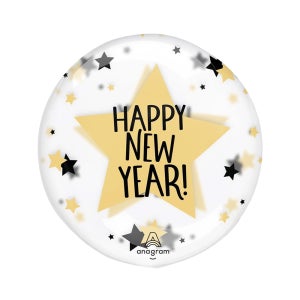 [아나그램] 클리어즈 해피뉴이어 클리어리 스타 옹브레 오브 신년은박풍선 40cm