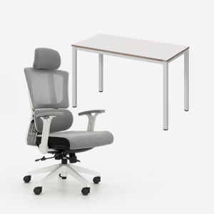 [책상+의자]소프시스 E0등급 알파 데스크+트리플 체어 세트