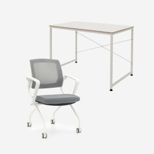 [책상+의자]소프시스 E0등급 메이저 데스크 책상+트레이서 접이식 체어 세트