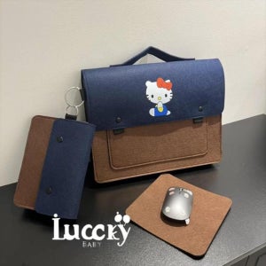 [그루비마켓] 키티 노트북 가방 세트 HelloKitty 학생 직장인 캐릭터 노트북 태블릿 가방 여성용