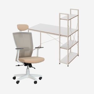 [책상+의자] 소프시스 E0등급 메이저 컴퓨터 데스크 책상+클로드 메쉬 체어 세트