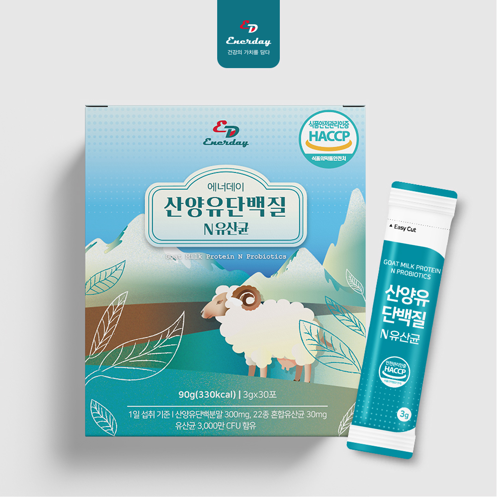 <b>에너데이</b> 22종혼합유산균 산양유단백질앤유산균30포