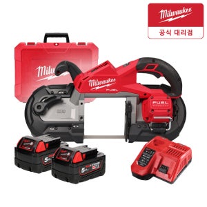 밀워키 M18 FBS125-502C FUEL 밴드쏘II 125mm 5Ahx2 CSG125