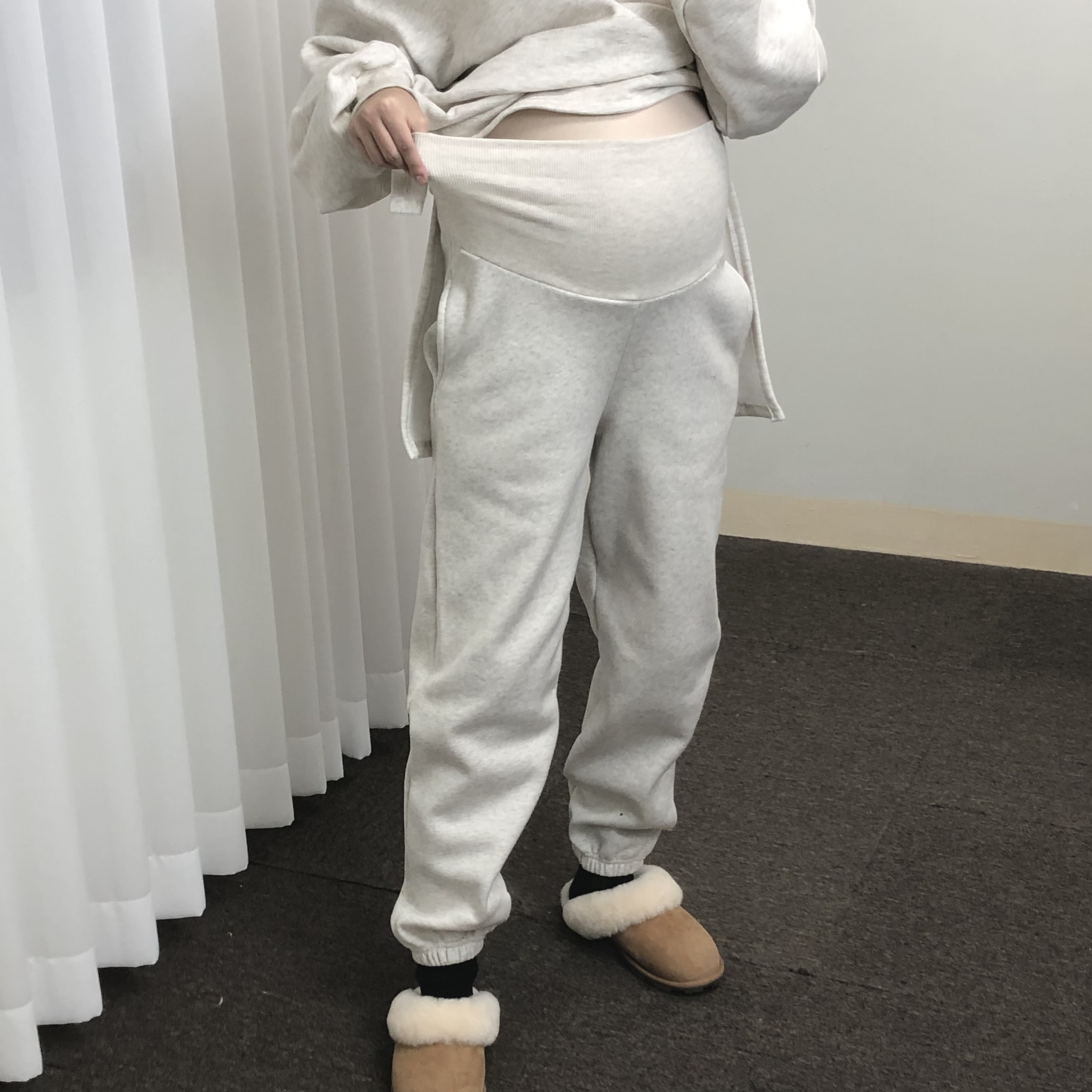 임산부기모바지 겨울 조거팬츠 만삭 빅사이즈 임부바지 조리원바지 요가복