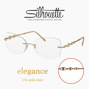 Silhouette 5526-FS-3581실루엣 elegance 스와로브스키 23k sparkling diva 초경량 무테 티타늄 안경테 보증서포함