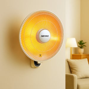 넥스코 가정용 업소용 선풍기형 전기히터 열선풍기 벽걸이형 리모컨 포함 40CM RHL-W8000K