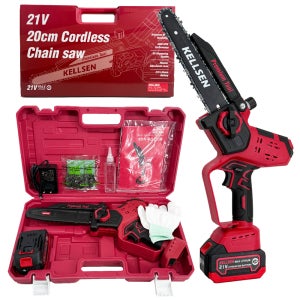 켈슨 무선 무선 전기톱 20cm 충전식 소형 전동 체인톱