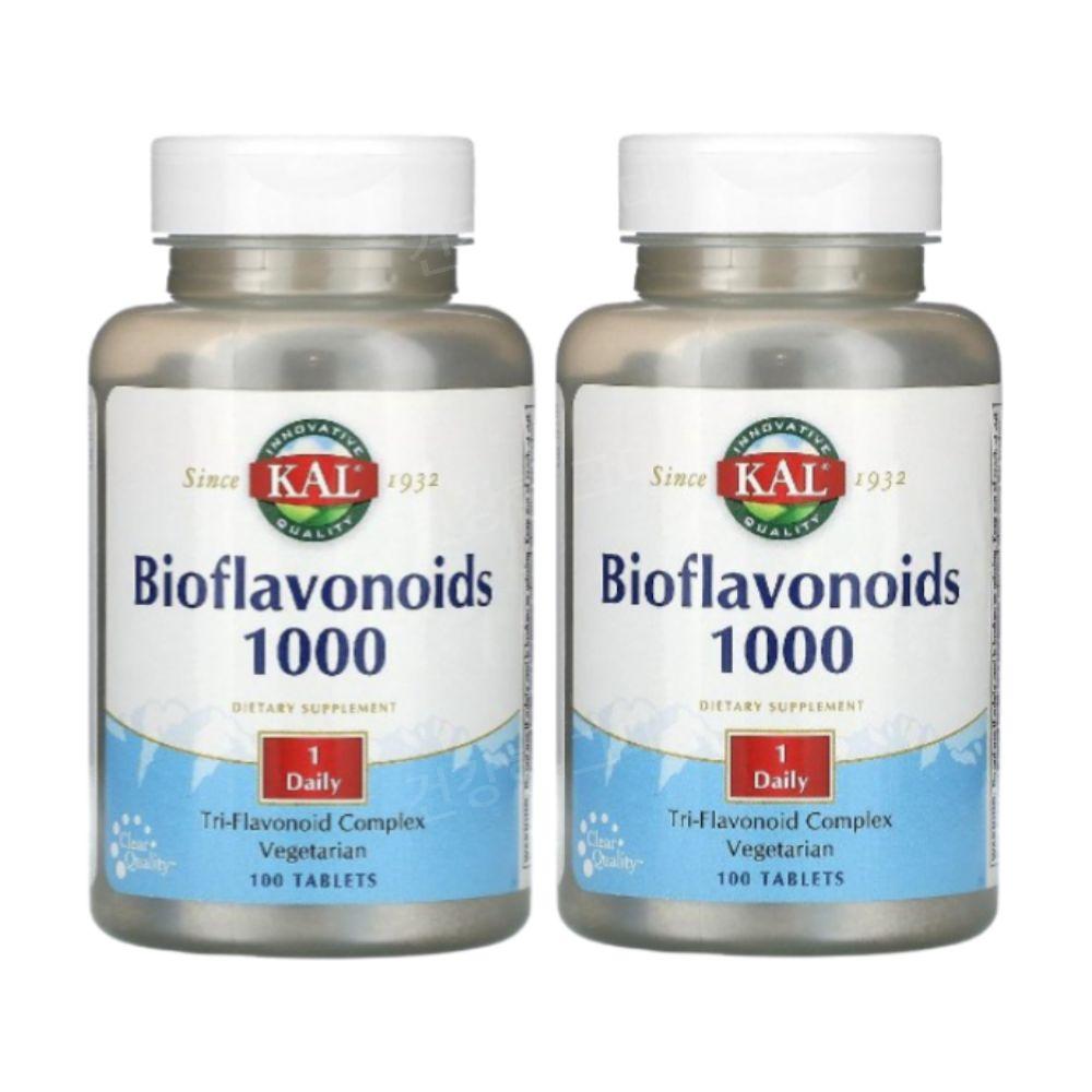 KAL Bioflavonoids <b>바이오플라보노이드</b> 1000mg 100정 2개 헤스페리딘