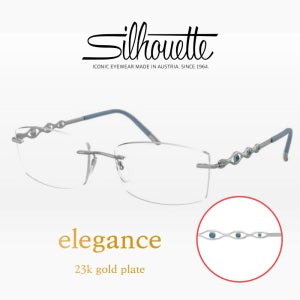 Silhouette 5526-GL-7001실루엣 elegance 스와로브스키 23k sparkling diva 초경량 무테 티타늄 안경테 보증서포함