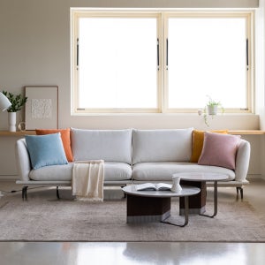 소파브랜드 코모도홈 뉴욕스토리 2 라운드 기능성 패브릭 아쿠아텍스 4인용쇼파 모던소파