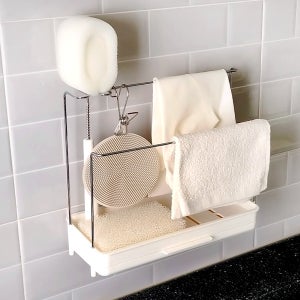 행주걸이 수세미 건조대 거치대 걸이 주방 수납정리함 세제거치대 1단