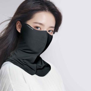 노멀라이프 기모 골프 마스크 오토바이 자전거 방한 넥워머 스포츠 자외선 차단 바람막이 블랙 S