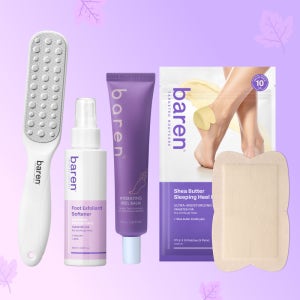 [아기발 실속 세트] 바렌 발각질지우개 홈세트 + 힐밤 40ml + 힐 패치 10개입