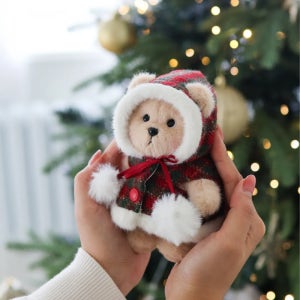 테디테일즈 레나베어 크리스마스 키링 XS 크리스마스 망토 곰 돌이 애착 인형