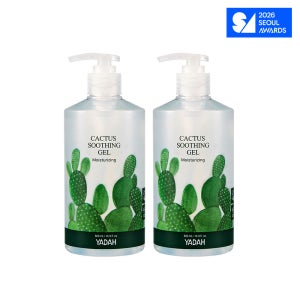 야다 선인장 수딩젤 비건 수분진정 쿨링 바디로션 500ml, 2개
