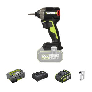 웍스 충전 임팩드라이버 전동 드릴 20V 5.0AH 배터리1개 BL WU291D.6