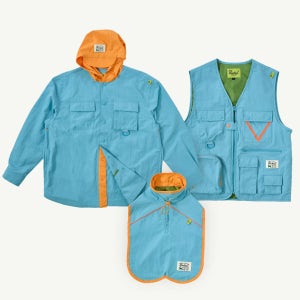 포브테일 베스트 + 자켓 + 도그 코트 SET, 강아지 커플 산책 점퍼 옷