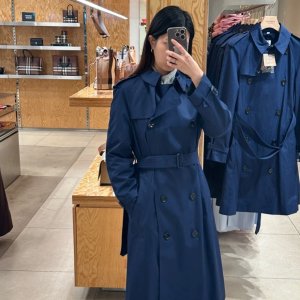 버버리 여성 HILLINGTON 트렌치코트 네이비 80849001