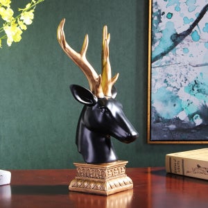 사슴 머리 장식품 인테리어 카페 호텔 거실 북유럽