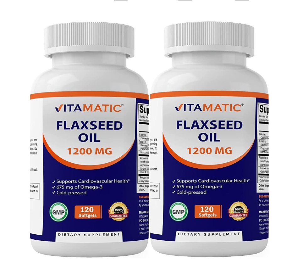 1+1 비타매틱 <b>플랙씨드</b> 오일 1200mg 120소프트젤