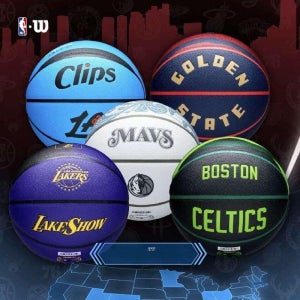 윌슨 윌슨 농구 NBA 75주년 기념 시티 시리즈 No. 7 셀틱스 매버릭스 워리어스 레이커스