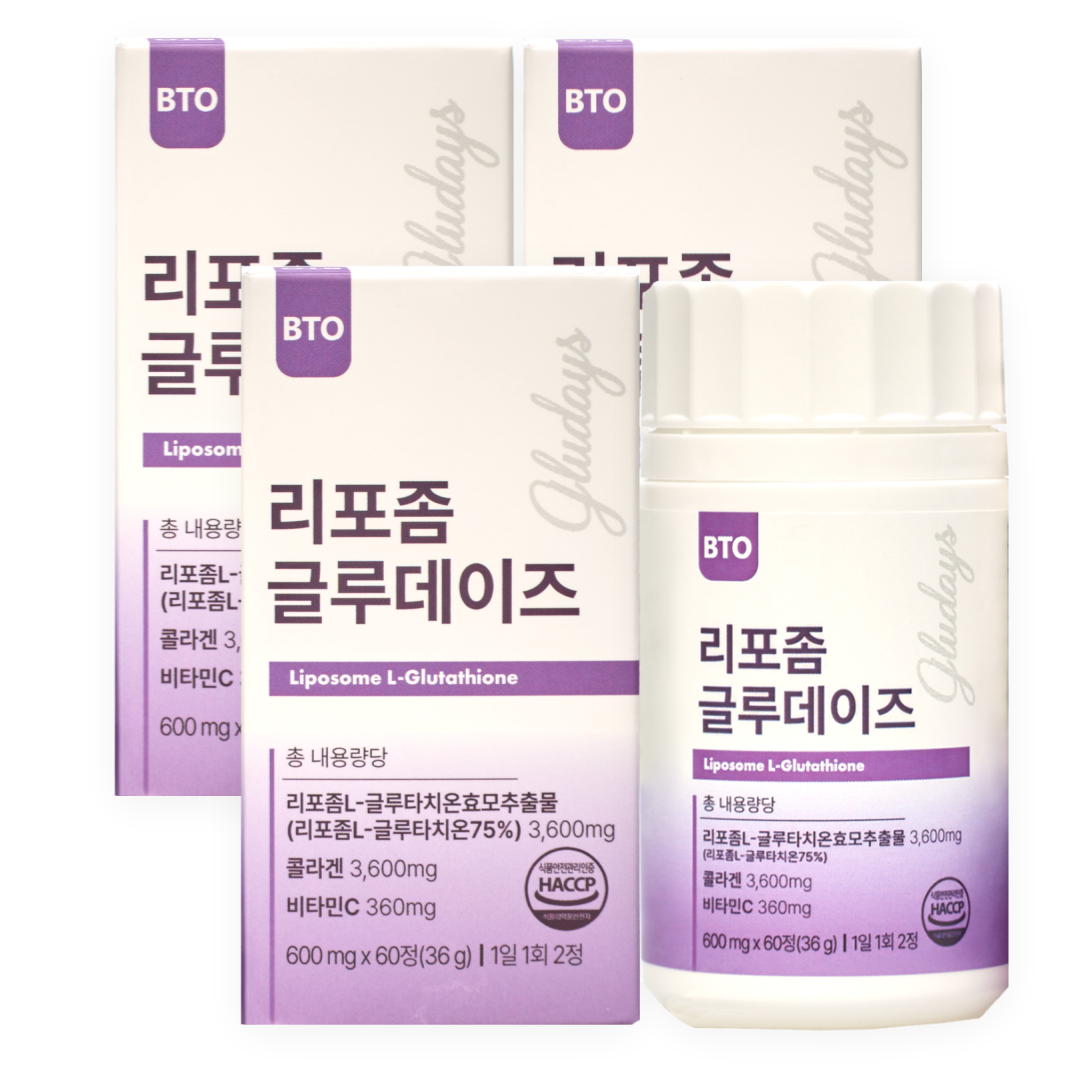비티오 리포좀 글루타치온 글루데이즈 인지질코팅 리포좀글로타치온 <b>글루타티온</b> 60정, 3개