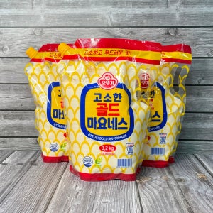 오뚜기 고소한 골드 마요네스 식당 업소용 마요네즈 스파우트팩 3.2kg, 4개
