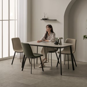 럼블 12T 포세린 세라믹 4인용 식탁 의자 세트 1400 (의자4)